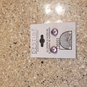 Pink crystal earrings